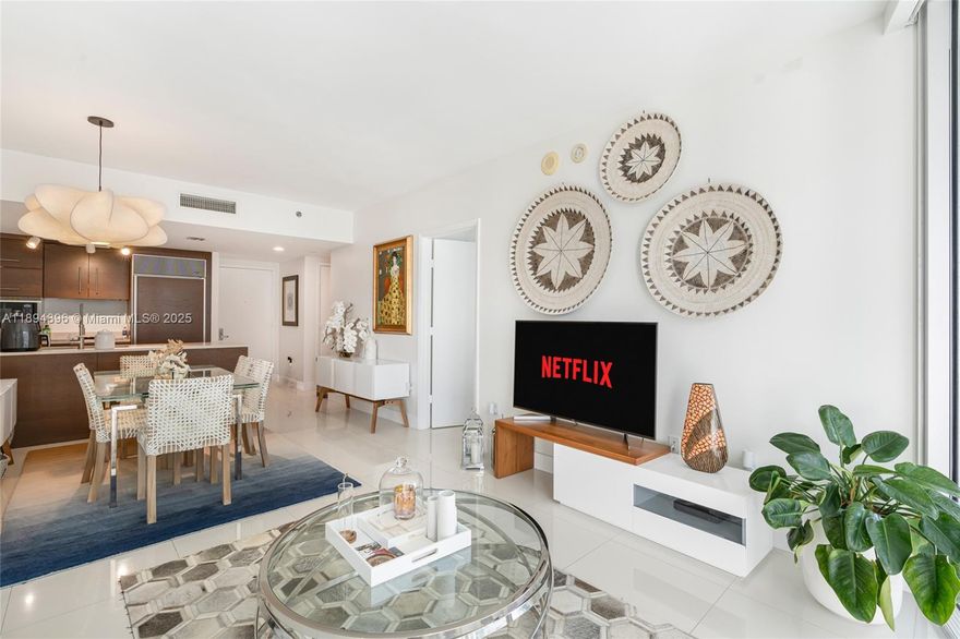 Experience luxury living in the heart of Brickell with this turn-key, impeccably designed 1-bedroom condo featuring an open floor plan and a spacious water bay front private terrace. The modern kitchen is outfitted with Sub-Zero and Wolf appliances and flows seamlessly into the living area. Icon Brickell offers resort-style amenities including a massive bayfront pool, 5-star spa and gym, and on-site restaurants. Prime location—just steps from Brickell City Centre, top dining, nightlife, and shopping. Easy access to major highways, beaches, and the airport. Includes 1 assigned parking space.