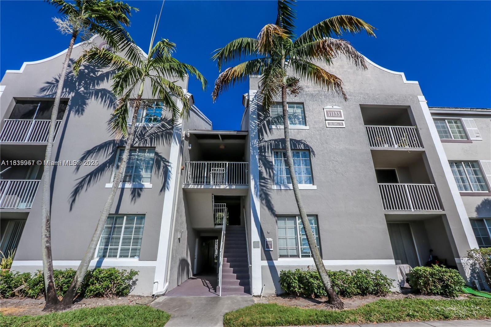 **INVESTOR ALERT** Devonaire at Pembroke Pines! No rental restriction. This beautifully maintained 2-bedroom, 2-bath condo offers 1,058 sq ft of comfortable living space all on the ground floor. Spacious split-bedroom layout, tile floors throughout, walk-in closets, and in-unit washer/dryer. The kitchen features an eat-in area and overlooks the dining/living space. Relax on your private open balcony. Accordion shutters provide storm protection. Community amenities include a pool, clubhouse, children's play area, and security patrol. Located near shops, dining, schools, and major highways. 2 assigned parking spaces. No pets allowed. Association approval required. Perfect for investors – OK to lease! HOA fee includes water, cable, and exterior maintenance for easy living.