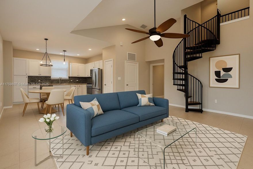 You will be captivated by this 2 bedroom, 2 full bath corner townhome PLUS a versatile LOFT/FLEX ROOM, which can be used as an office, guest room, playroom, gym, etc. Nestled in the sought-after Cascada Isle, a gated community, offering the best of comfort and convenience. This home features an open concept floor-plan, vaulted ceilings, UPDATED KITCHEN & BATHS, all newer stainless steel appliances, full impact glass, as well as an attached 2-car garage equipped with an electrical vehicle outlet. As a resident, you’ll also enjoy membership to the resort-style amenities at The Club at Monterra. Designated for Cooper City's TOP-RATED A+ SCHOOLS. Centrally located to shops, restaurants & FTL/Hollywood airport. Reach out to schedule your tour today AND COME HOME THIS SUMMER!