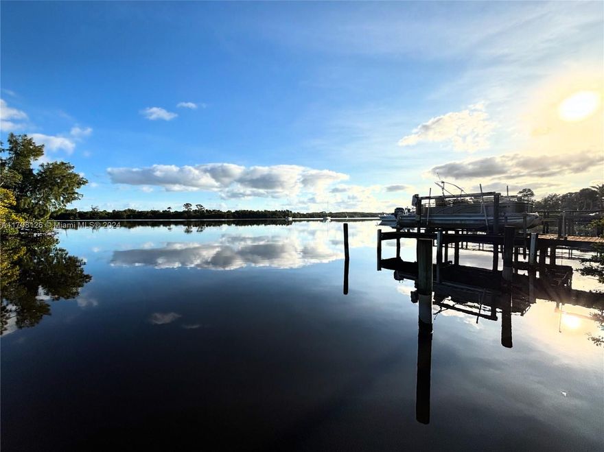 OCEAN ACCESS!!! Beautifully RENOVATED RIVERFRONT home in Palm City can be yours! This home is move-in ready featuring: PRIVATE location, SINGLE STORY living, CBS/concrete block construction, COMPLETE IMPACT windows & doors, METAL ROOF (2019), large air-conditioned storage shed & stunning WATER VIEWS. The LARGE LOT & NO HOA allows you to bring all your TOYS! NEW 50 amp installed. NEW DOCK PERMIT has been APPROVED, see images for more information. Call today for a private showing.