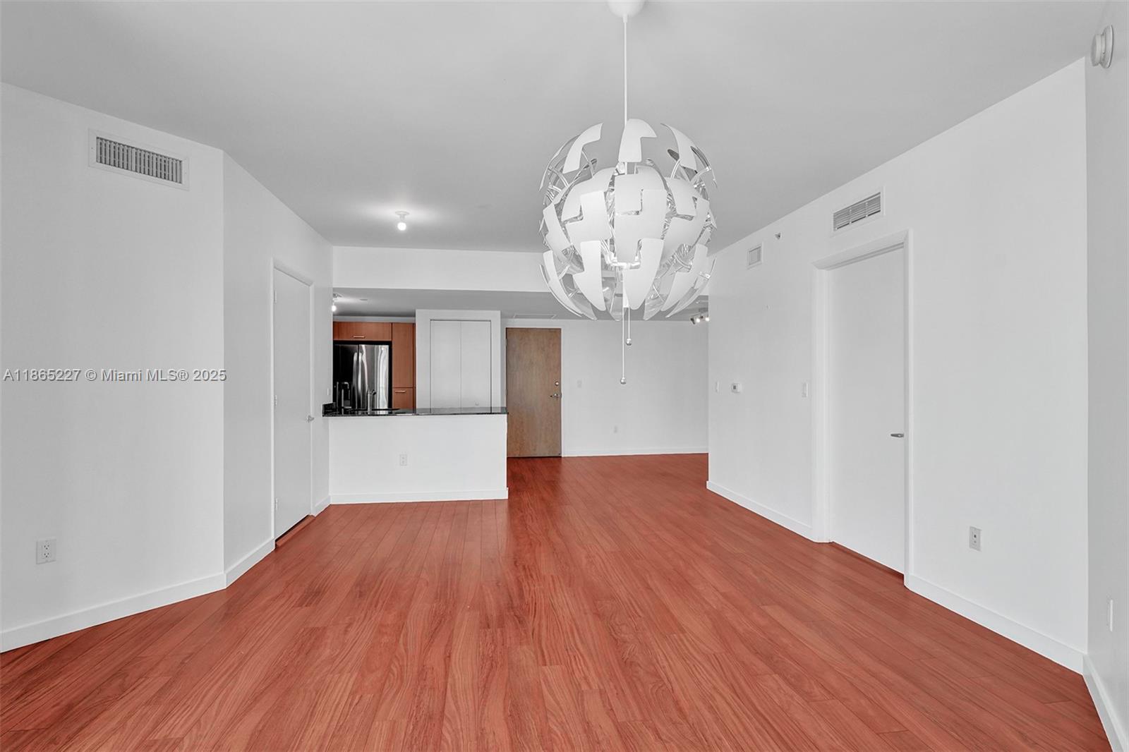 This spacious 2 bdrm, 2 bath split-bedroom condo at Wind offers the perfect blend of comfort and convenience. Just minutes from I-95 and within walking distance to Brickell City Centre, Whole Foods Market, and the MetroMover, you’ll be at the center of it all. The residence features laminate wood floors throughout, an open kitchen with granite countertops, stainless steel appliances, abundant cabinet space, and 2 large balconies showcasing stunning views of the Downtown Miami skyline. Wind is a full-service building with resort-style amenities including a pool, state-of-the-art fitness center, racquetball court, sauna & steam room, meditation room, sports lounge, 24-hour lobby attendance, and more. Maintenance fee includes water, basic cable, internet, and 1 assigned covered parking space.