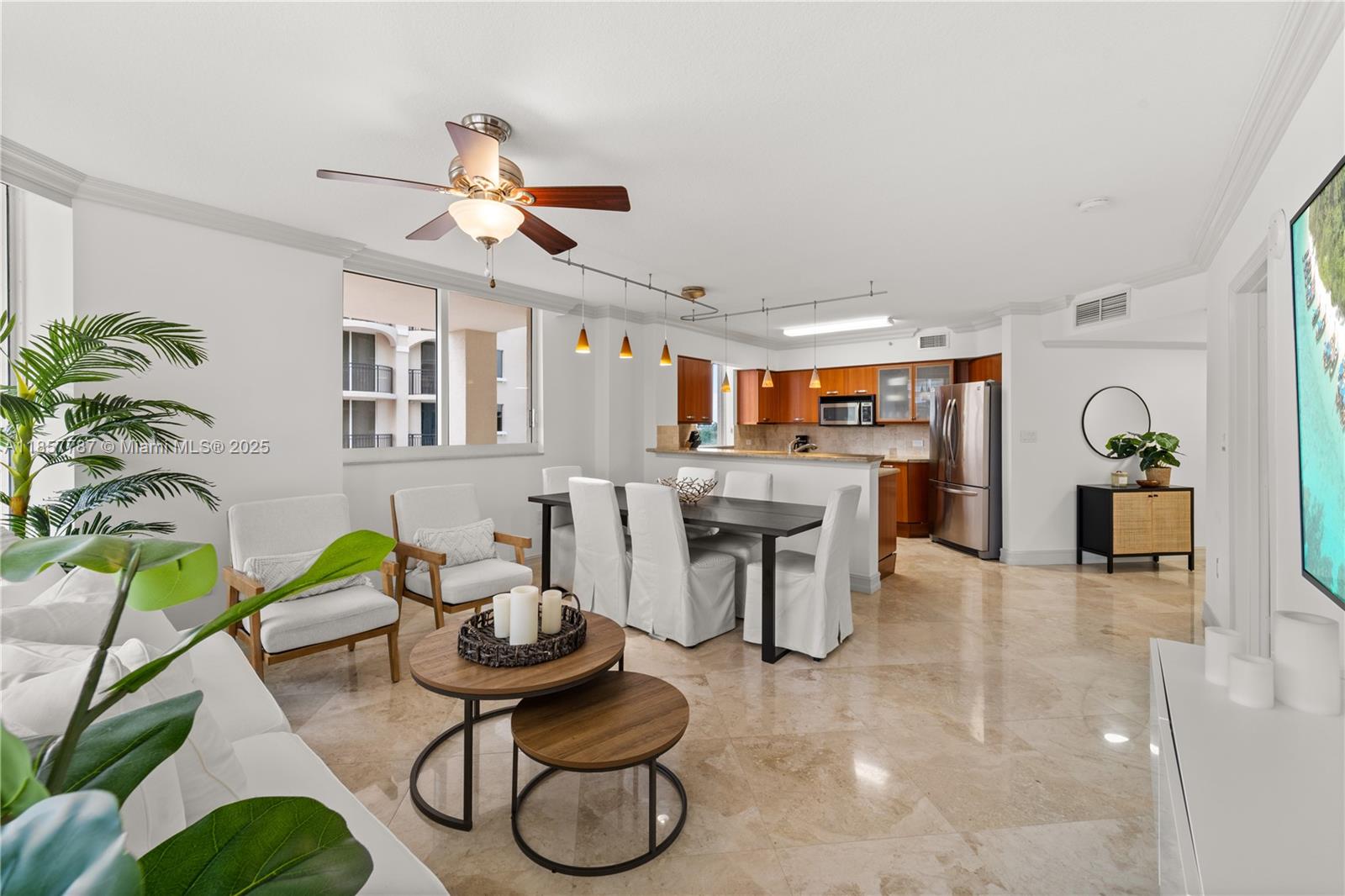 Step into effortless coastal luxury in this fully furnished & equipped 3BR/2BA corner residence- Just bring your toothbrush. Complete with an expansive wraparound balcony,the open-concept layout invites plenty of natural light in, and seamlessly merges the living and dining area for that cozy home feel. Each well-appointed bedroom offers a tranquil retreat and 2 beds perfect for the family. Residents also enjoy access to exceptional building amenities, including a private beach club with pool & beach access, separate sunset pools, gym, and conference room, enhancing the ultimate coastal lifestyle experience. With a prime location near shops and restaurants, this is an unparalleled opportunity to indulge in the perfect blend of comfort, style, and beach.