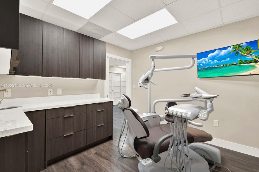 Fully equipped 1,400 sq. ft. dental office in prime Coral Springs. This modern suite offers 3 operatories plus an additional room pre-plumbed and ready for a 4th chair, making it ideal for a GP not placing implants or a dental specialist seeking an immediate, affordable setup. The space features a private entrance, shared lab, and well-designed common areas to support efficient workflow.

This is a true turnkey opportunity with brand-new equipment included through a simple equipment lease—no upfront capital required and zero build-out delays. The space is clean, contemporary, and ready for immediate occupancy.

Sublease Rate: $7,500/month all-in (Rent + CAM + Equipment Lease)
Breakdown: Base Rent $4,230 | CAM $1,450 | Equipment $1,820

Located on highly trafficked University Drive, this office benefits from strong visibility, easy access, and favorable patient demographics. Perfect as a startup location, satellite office, or specialty practice. Flexible sublease terms available.