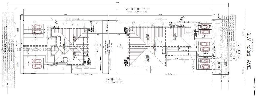 Zoning approval is in place under the workforce housing program for a duplex and triplex (five units total), along with full construction drawings.