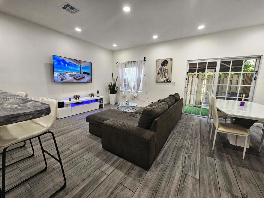This well-maintained town home is centrally located in Hollywood, just minutes from Young Circle and the beaches. The home features ceramic flooring in the downstairs living area and wood flooring in the upstairs bedrooms. The spacious master bedroom includes a walk-in closet, while the second and third bedrooms share a convenient Jack & Jill bathroom.
Cozy private outdoor patio
Upgraded bathrooms, with a Jacuzzi-style bathtub in the master bath
Laundry room with washer and dryer
Two designated parking spaces
Electric water heater upgrade
240V electric car charger installed
The garage offers a built-in infrared sauna and gym on one side, with ample storage space on the other. No appraisal contingency.