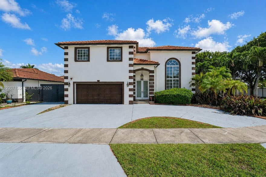 Situated on an oversized corner lot in the heart of Kendall, this beautifully renovated 4-bedroom, 3-bathroom two-story home offers the perfect blend of comfort, style, and space. The expansive lot provides exceptional privacy and room to enjoy the outdoors, while inside you’ll find formal living and dining areas, ceramic tile and laminate wood flooring, a stunning remodeled staircase with wood steps and iron railings, and a built-in surround sound system. The enormous backyard is made for entertaining, featuring an expansive pool, a charming mini golf course and plenty of space for gatherings. Additional highlights include hurricane impact doors, accordion shutters, window treatments, and two A/C units for year-round comfort, all conveniently located near top-rated Grade A schools within walking distance.