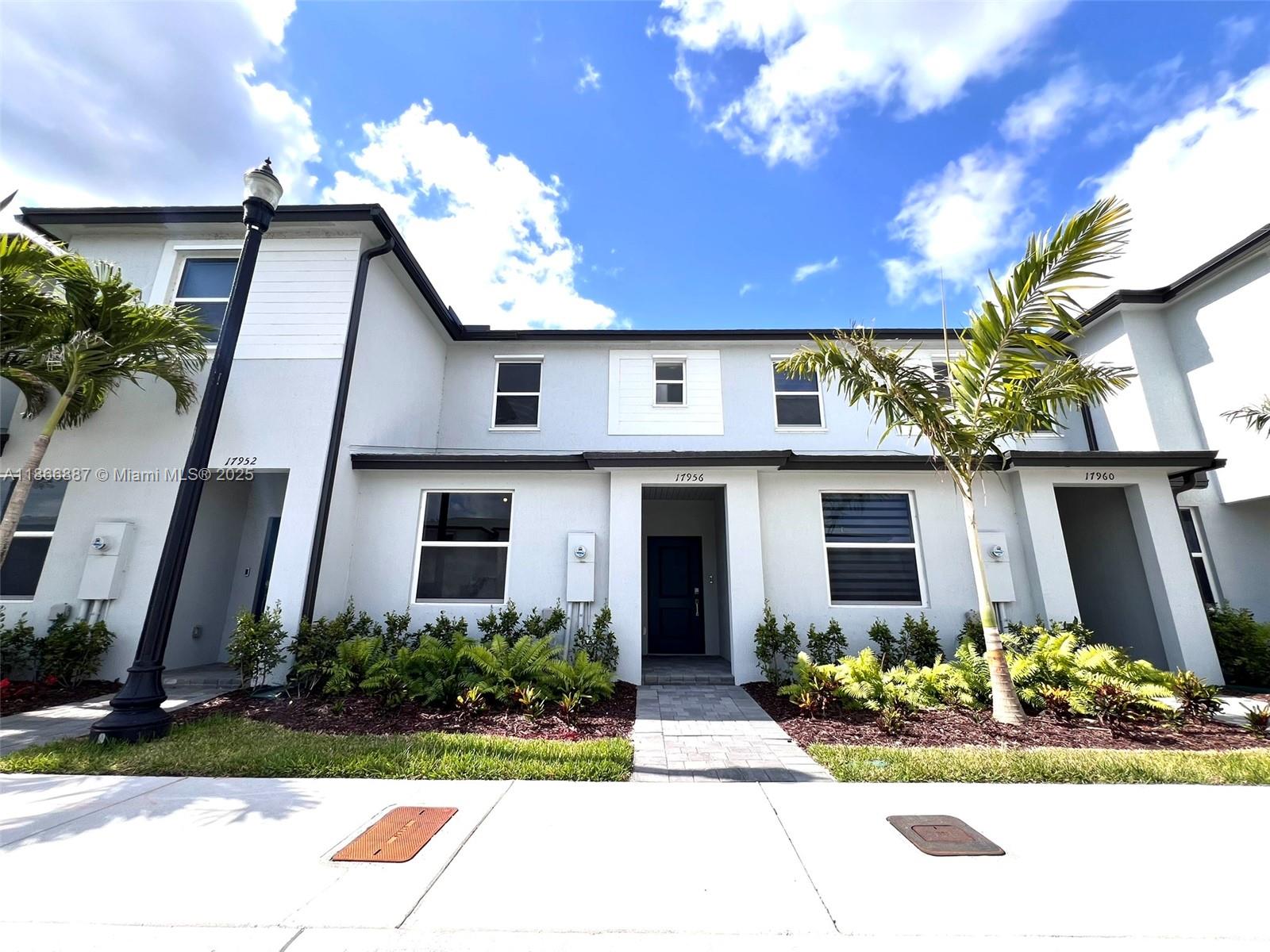 Stunning new construction Two-story townhouse OF LENNAR Homes,*FAST MOVE-IN** features an open layout between the kitchen, dining area & family room for easy entertaining, modern white kitchen w/ stainless steel appliances & quartz countertops; fenced backyard, 2 bedrooms with full-sized bathroom are on the second floor with walk-in closet, one bedroom with a full bathroom in the first floor ideal for accommodating overnight guests. Washer & Dryer inside unit. Impact windows and doors. Smart keypad keyless entry & Ring doorbell. Only 2 month deposits, 1st month and 1 security deposit.