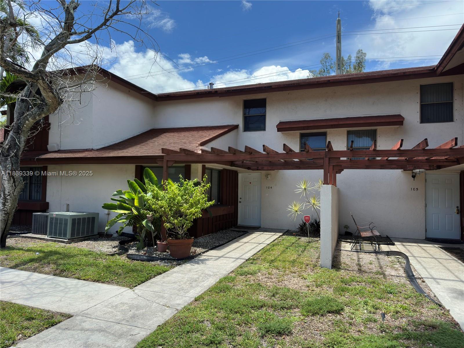Welcome to your new home! This stunning 2 story villa boasts 1,422 sqft of living space, offering ample room for comfort and relaxation. With 2 spacious bedrooms and 2 modern bathrooms, this home is perfect for families or anyone looking for a bit of extra space. Discover a beautifully designed interior featuring an open floor plan, high ceilings, and windows that flood the space with amazing natural light. The kitchen is equipped with stainless steel appliances and plenty of storage. Upstairs, you'll find the luxurious master suite with a walk-in closet and an en-suite bathroom. A perfect retreat after a long day. Outside, the property features a landscaped yard and a patio area, ideal for outdoor gatherings and relaxation. This property wont last long. Call 786-486-2843 for showings.