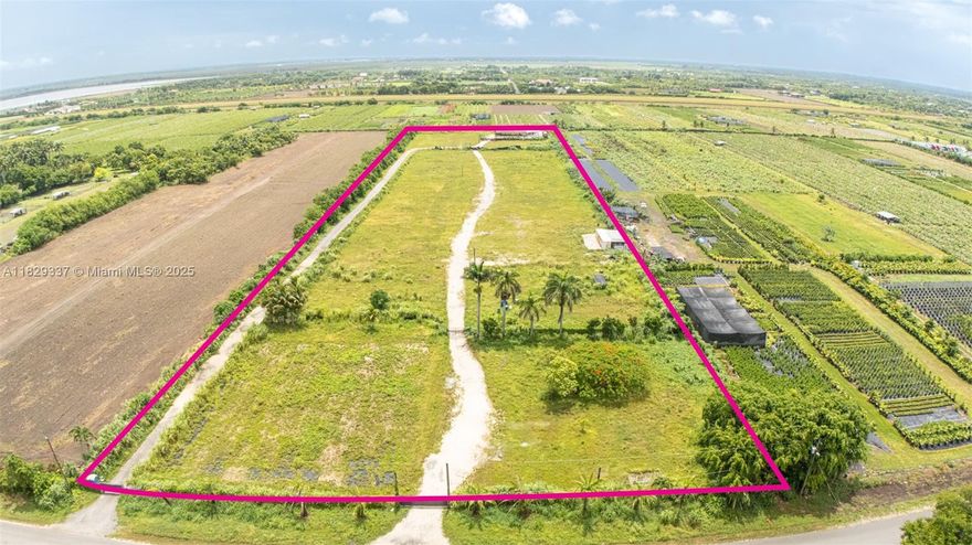 Rare 10- Acre Opportunity in Fast Growing Area! Unlock the full potential of this prime vacant land zoned for agricultural residential use in unincorporated Miami-Dade. Minutes from schools, main roads, and booming residential developments. Perfect for builders, investors, or visionary buyers ideal for a subdivision state home, or Agri business. No HOA HUGE upside potential. Build, Subdivide, Invest. The land won't last, bring your offer today!