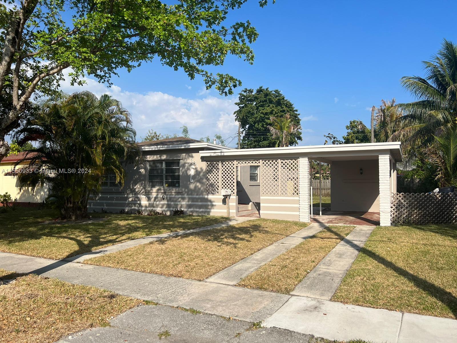 Rental Property at 15331 Ne 10th Ave 1, North Miami Beach, Miami-Dade County, Florida - Bedrooms: 3 
Bathrooms: 2  - $3,250 MO.