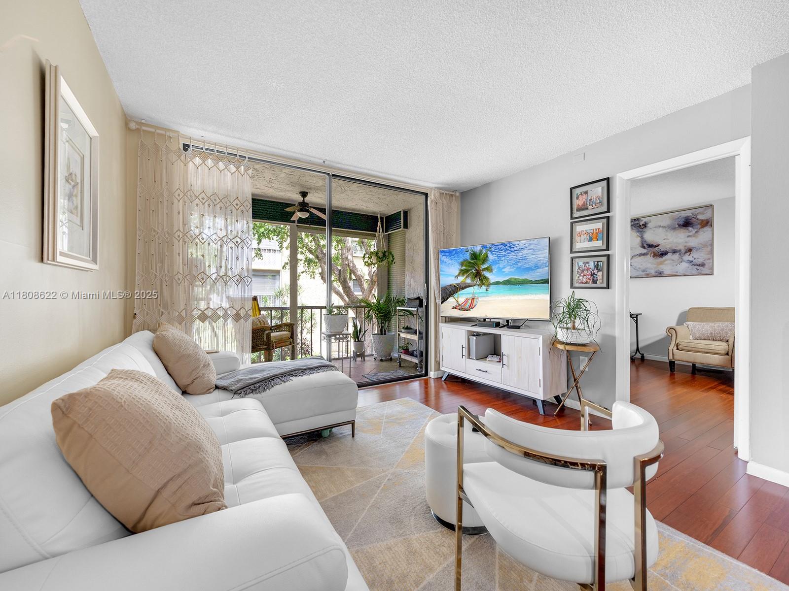 Welcome to Bella Mar! When you enter the building, it's a beautiful, quiet community of 55+ with plenty of guest parking. The unit itself is very welcoming, bright, and clean—a beautifully remodeled kitchen with a purpose. The bathrooms are renovated, and the main bedroom is spacious and has plenty of closet space. Spacious balcony overlooking the pool area. This unit is one of the most beautiful ones in the community. There's a washer and dryer hook-up, but right down the hall, a laundry room only the seller uses it on the floor, a stylish front door, and impact windows for safety. The AC unit is only 7 months old. Also, a brand New Hospital is being built not too far from the building.