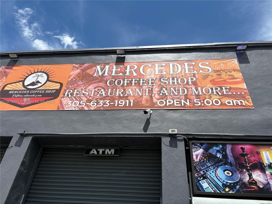 EXCELLENT OPPORTUNITY TO PURCHASE A WELL-ESTABLISHED COFFEE SHOP IN A HIGHLY VISITABLE AREA OF MIAMI. SERVING CUBAN CUISINE, WITH A DANCE FLOOR, WINE AND BEER BAR, LIVE BANDS, KARAOKE, AND A PRIVATE PARTY AREA. SERVING BREAKFAST, LUNCH, AND DINNER! WON'T LAST LONG ON THE MARKET.