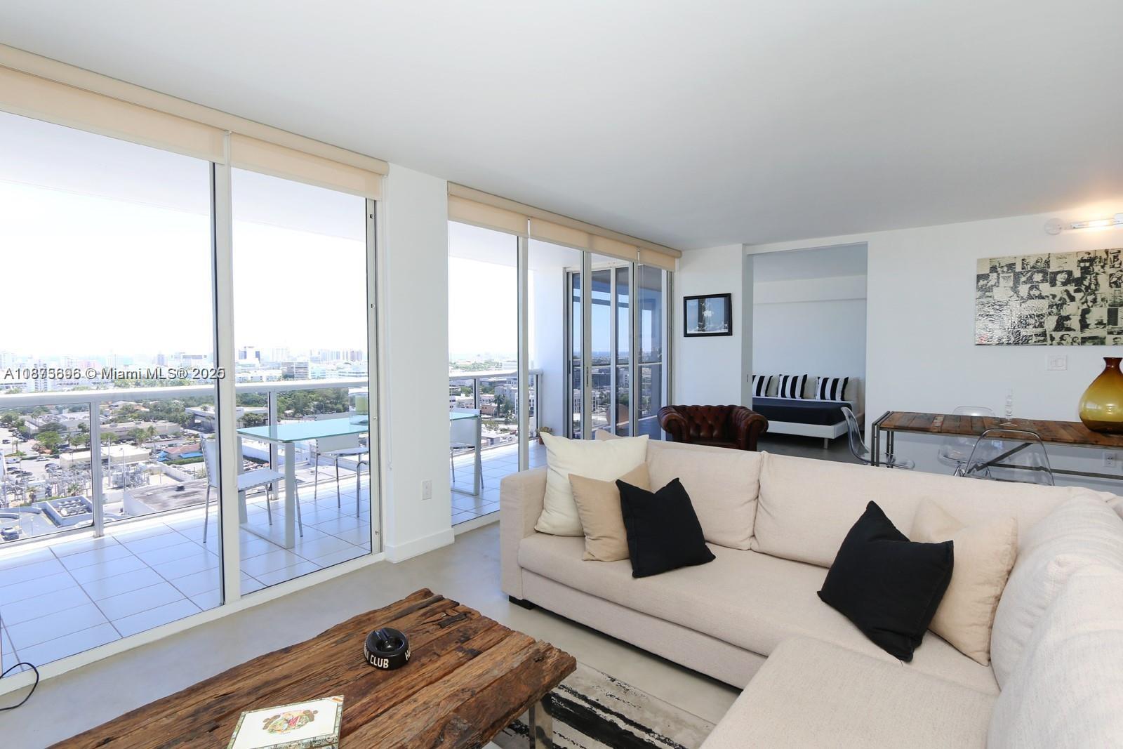 One of a kind 1bed 2 bath flat over 1270 sqf. Huge living, large balcony, floor to ceiling windows with stunning view of Miami Beach. Fully renovated and furnished with Italian style. Sunset Harbour North tower with fully remodeled lobby and new marina pool in Miami Beach most desirable neighborhood with restaurants, bars, shops, gyms and Publix or Fresh Market just steps away. Unique opportunity to live in Miami beach at its best.