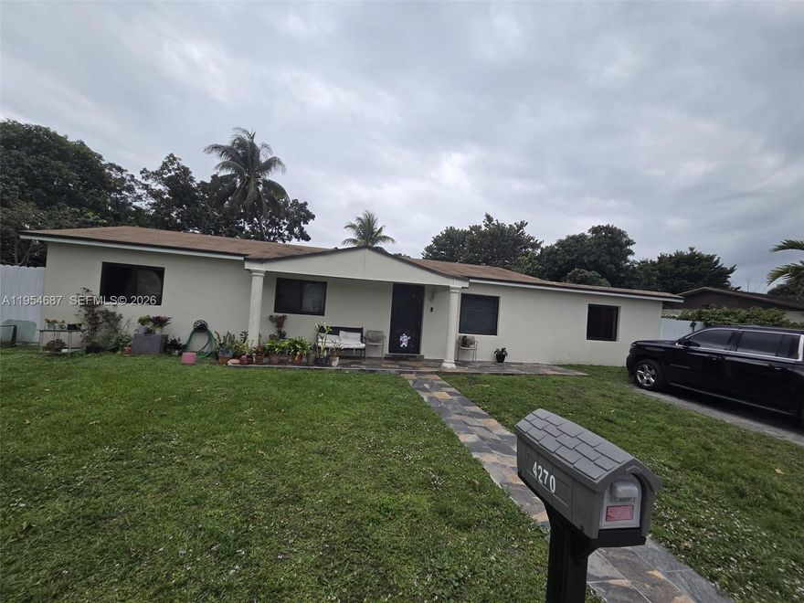 Beautiful 4BR/2BA home in Miami Gardens with a large backyard ideal for relaxing, entertaining, and enjoying South Florida living. No HOA—bring your boat/RV and enjoy freedom with fewer restrictions. Property offers great space inside and out, with ample room for a growing family. Prime location close to highways, parks, shopping centers, and more. Don’t miss it