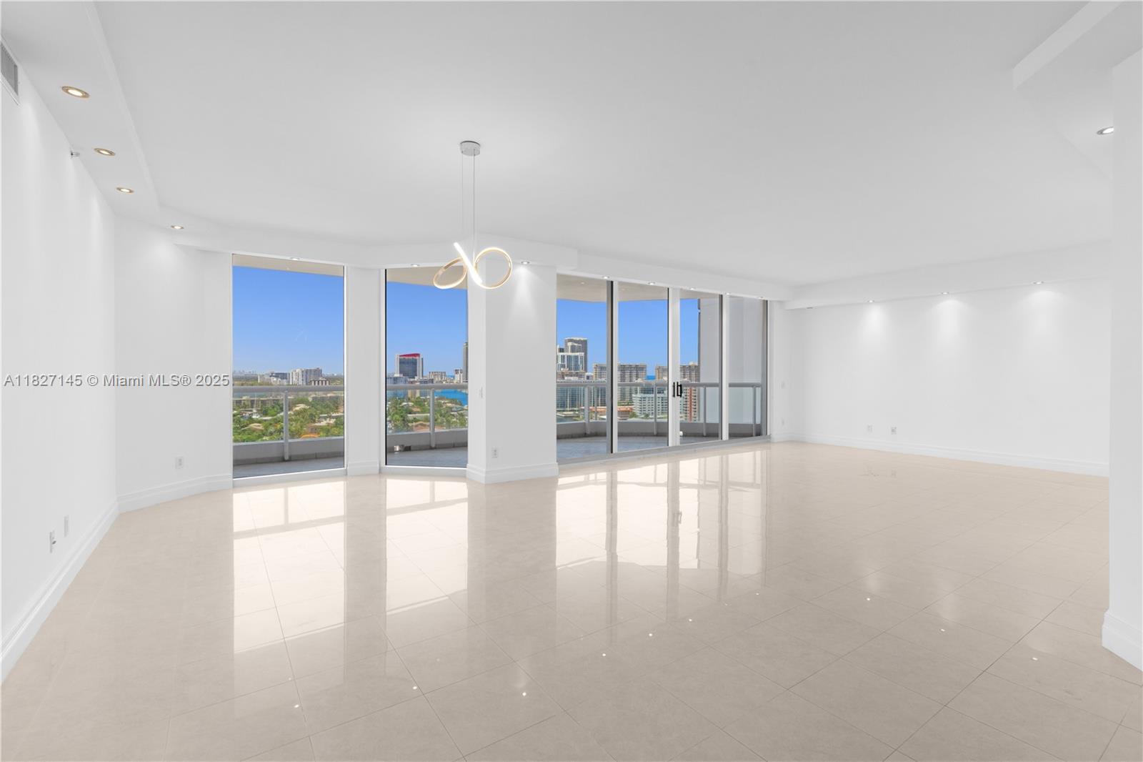 EXCEPTIONAL 18TH-FLOOR UNIT IN ATLANTIC ONE AT THE POINT – AVENTURA ONE OF THE ONLY UNITS IN THIS
LINE FEATURING A RARE 3 BED + DEN, 3.5 BATH LAYOUT WITH EXPANSIVE BALCONIES SHOWCASING OCEAN,
INTRACOASTAL, AND CITY SKYLINE VIEWS. FEATURES INCLUDE PRIVATE ELEVATOR ACCESS, IMPACT
WINDOWS/DOORS, MARBLE FLOORS, A SPACIOUS KITCHEN, AND AN OVERSIZED MASTER CLOSET. ENJOY
RESORT-STYLE AMENITIES: 25,000 SF CLUB & SPA, FITNESS CENTER, 3 POOLS, 4 TENNIS COURTS, BBQ AREAS, KIDS PLAYROOM AND JUICE AND JAVA RESTAURANT.
