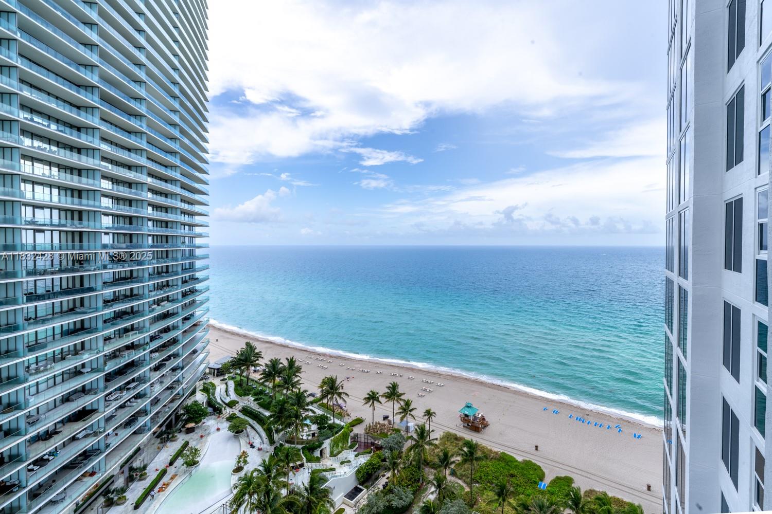 Living in this condo is like living in a hotel, located in Sunny Isles Beach, this stunning unit boasts 2 beds /2 baths, beautiful and wide living and dinning room. Marble floors throughout add a touch of elegance to every room, luxuries cabinets, quartz counters and stainless steel appliances in the kitchen, semi-private entrance from the elevator, and huge balcony with impressive ocean and city views. Amenities include: direct access to the beach with towel and umbrella service, heated pool, gym, sauna, and tennis court, all of them offer endless opportunities for recreation and relaxation. One parking garage and excellent valet parking service for additional parking. Don't miss out on the opportunity to make this amazing Condo your new home.