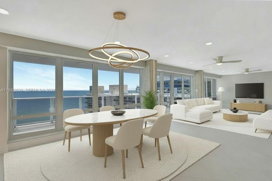 Live where the ocean meets your doorstep. Located on one of the rare sand-front sections of Fort Lauderdale Beach, this spacious 3BD/2.5BA condo delivers direct ocean views and nearly 2,500 sq ft of living space—placing it among the largest three-bedroom residences on Galt Ocean Mile. You will feel like you are living in a house with the layout and size of the bedroom's. A wide-open floor plan and oversized glass-enclosed balcony create the perfect setting for entertaining or relaxing with the sound of the waves. The building is fully funding the reserves, offering confidence for today’s buyer. With private beach access and exceptional value compared to recent sales, this condo stands out as one of the best price-per-square-foot offerings on the Mile.