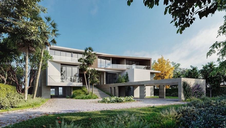 Discover your dream waterfront oasis on this expansive 28,569 sf lot, boasting 156 FT of prime water frontage. This cleared canvas is primed & ready for your vision to take shape. Imagine the possibilities w/ approved & permitted plans in place for a stunning 10,500 sf modern masterpiece, expertly crafted by renowned Preschel Bassan Studio w/ luxurious interiors by Tamara Feldman Design. For the nautical enthusiast, ample dockage awaits your yacht, offering effortless access to the bay & open ocean. Enjoy a serene & lush setting designed by renowned landscape architect David O Designs. This rare gem presents an unparalleled opportunity to create your own slice of paradise in one of Miami's most coveted locations. Conveniently located to Top Schools, Shopping, Restaurants & highways.