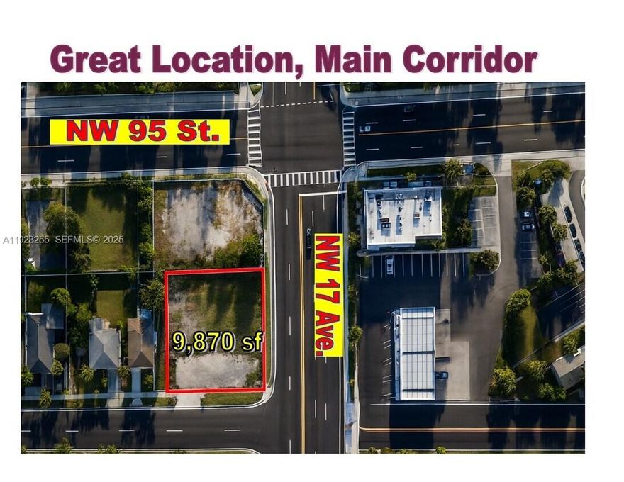 Prime Land Development Opportunity 
Exceptional corner site strategically positioned within a rapidly expanding urban corridor. Recently included in the city’s updated zoning plan, the property now permits the development of a multi-story building featuring commercial space on the ground level and residential or condominium units above.
With its premium corner visibility, strong traffic counts, and direct access to major arterial roads, this site provides an ideal foundation for a high-end mixed-use development or boutique residential project that integrates modern living with retail convenience.
Located in a dynamic growth area surrounded by new residential and commercial projects, this property offers developers a rare opportunity to capitalize on significant appreciation potential and sustained demand.
Discover an exceptional opportunity in one of Miami’s fastest-growing corridors, surrounded by new projects and a thriving business community.
Steps from North Shore Medical Center
Perfect for medical offices, clinics, or health-care services seeking a strategic, high-visibility location.
Superior Access & Connectivity