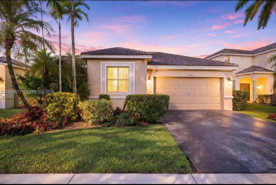 Welcome to 1784 Aspen Ln in the charming city of Weston, FL! This inviting single-family home offers a blend of comfort and functionality, perfect for modern living. The property features four spacious bedrooms and two well-appointed bathrooms, accommodating both relaxation and entertainment needs.This home also offers high hat lighting through out all the bedrooms 

Upon entering, you'll be greeted by a spacious layout that emphasizes open living spaces. The total of four rooms is designed to provide ample space for a variety of uses, whether it be a cozy family gathering or a lively get-together with friends. Each room is crafted with attention to detail, ensuring a harmonious flow throughout the home.

The exterior patio of the property complements its interior charm, small but promising a welcoming atmosphere for both residents and guests. this home is located in the Savanna community which offers the best ammenities/clubhouse in the city of Weston!
Don't miss the opportunity to make this house your home. Reach out today to explore the possibilities that await at 1784 Aspen Ln, and experience the lifestyle this wonderful property has to offer.