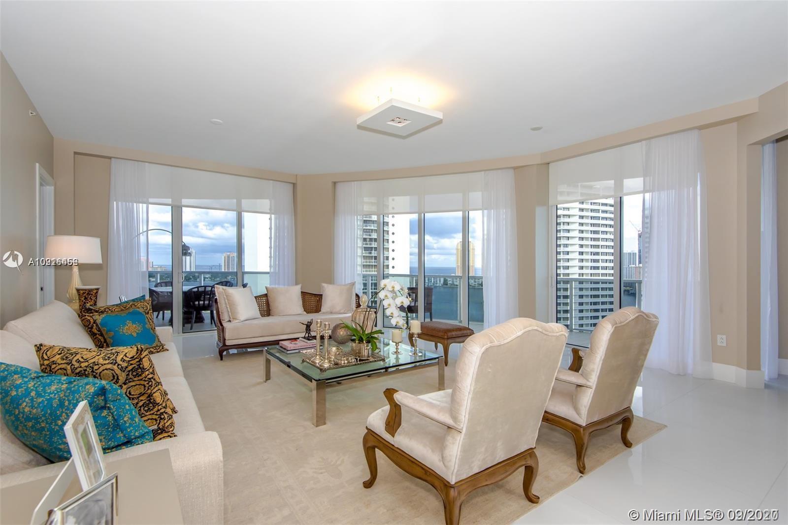 AMAZING 3 BEDROOMS PLUS 3.5 BATHS, PROFESSIONALLY FURNISHED, ALL WHITE STONE FLOORS THROUGHOUT THE UNIT, LARGE BUILT IN WALK IN CLOSETS, SPLIT BEDROOMS, SPECTACULAR INTRACOASTAL AND CITY SKLYLINE VIEWS, THE BEST VIEWS OF THE ISLAND, PRIVATE ELEVATORS, PRIVATE FOYER, FITNESS CENTER, 2 RESTAURANTS, MARINA,TENNIS,VALET AND SECURITY 24 HRS, GATED COMMUNITY.