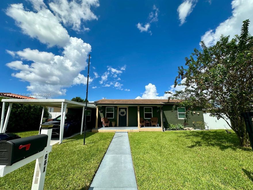 SELLER TO HELP WITH 10K TOWARDS BUYER'S CLOSING COSTS!!!Beautifully maintained 4-bedroom home on a large lot in one of Hialeah’s most desirable neighborhoods. This move-in-ready property features impact windows, central A/C, and an electric fireplace. The updated designer kitchen includes all-wood cabinetry, quartz counters, a gas stove, and a high-end refrigerator with a beverage center.
The legally converted garage serves as a bedroom and offers plumbing for a future in-law suite with an additional bathroom. Outdoors, enjoy an aluminum carport, aluminum fencing, a high-end above-ground pool, an 8x10x10 storage shed, a covered patio, and a firepit area—perfect for entertaining.
Close to shopping, schools, and community amenities, this home is ready for its next family.