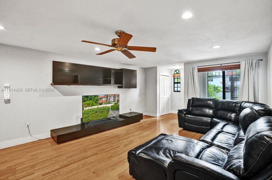 Rare 1,507 SF Miami Shores townhome offering 2 bedrooms and 2.5 baths with a spacious, functional layout. Enjoy a private patio, impact windows, a new refrigerator, and one updated bathroom. Community amenities include a pool with water views, tennis and pickleball courts, and a clubhouse. Convenient location near major roads, shopping, and dining. Rate buydown available when using our preferred lender (ask for details). Easy to show—schedule via ShowingTime.