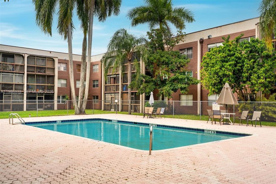 Beautifully renovated 2-bedroom, 2-bath 1st floor condo in Davie (Near Nova) features spacious bedrooms, generous closet space, and a bright, open layout designed for comfort and style.

The modern kitchen shines with quartz countertops, new cabinetry, and updated appliances—perfect for everyday living and entertaining. Enjoy peace of mind with a well-maintained A/C (2014) and the convenience of assigned parking (#105) plus abundant guest spaces.

The low HOA offers exceptional value, covering Xfinity cable, water, sewer, and a strong reserve fund exceeding 30% of the annual budget—with no special assessments. Residents also enjoy access to a community pool, and laundry facilities are just steps from your door.

Investor-friendly with rentals allowed, after 1st year owned, this move-in-ready condo is ideal for both homeowners and investors alike. ESA and service animals are welcome.

Ideally located just minutes from Nova Southeastern University, shopping, dining, and major highways—this is South Florida living at its best!