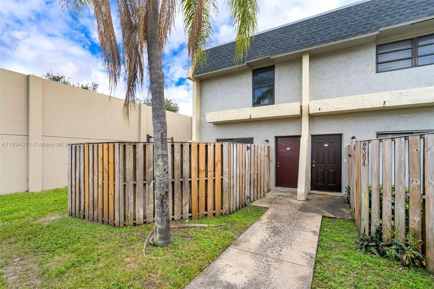 Excellent investment opportunity in Lauderhill! Spacious 2-bedroom, 1.5-bath corner townhouse in Century Garden Condo with approximately 1,020 sqft. Upstairs fully renovated with modern finishes and updated flooring. Move-in ready with tons of natural light. Community amenities include a pool and picnic areas. Low HOA and convenient location near major highways, shopping, and services. Ideal for long-term or short-term rental income, with strong potential for future property appreciation. Strong ROI potential!