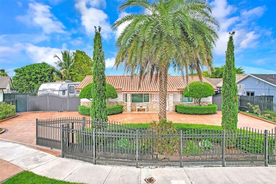 AVAILABLE NOW Renovated 3BR/2.5BA Located in a quiet cul-de-sac, offering extra privacy and safety, off Miller
Rd. Modern open layout with ceramic tile floors, spacious living/dining, and a remodeled kitchen with granite
counters, stainless steel appliances, and gas stove/oven. Utility room with washer/dryer and storage. Private
fenced yard with tiled patio, heated saltwater pool, covered entertainment area, outdoor kitchen, and lush
landscaping, perfect for relaxing or entertaining. Updated A/C, recent appliances, and gas line in the home for both
kitchens, pool heater, and water heater. Lawn and pool service included. Quick access to Miami Airport, Turnpike,
and Palmetto. Move-in ready and ideal for families or professionals seeking comfort, convenience, and style