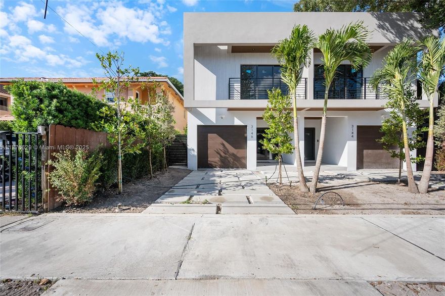 NEW CONSTRUCTION! Townhouse located in the heart of Coconut Grove, just steps away from world-class shopping, dining, and beautiful parks. Spanning three levels with a rooftop terrace, this contemporary residence offers the perfect blend of elegance and modern convenience. Smart-home 4 beds and 5 full baths, high celling, high-end finishes kitchen with beautiful countertop of quartz, private patio yard with pool, wide garage for 1 car spot. CO issues is in process.