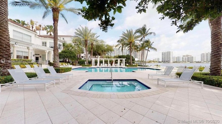 Excellent 3 bedrooms, 2 bathrooms unit furnished, in a very desirable location in Aventura. The unit is ready to move in, and with easy access on the first floor with exclusives Intercostal and bay views full size washer and dryer. The unit comes with one assigned covered parking, with 2 pools, a gym, yoga studio, tennis courts, dog park and more. A+ rated schools ensure top-notch education. Community is gated. Perfect for families, there's a children's park next door. Conveniently located steps away from dining, Aventura Mall shopping, Sunny Isles Beach, and so much more.