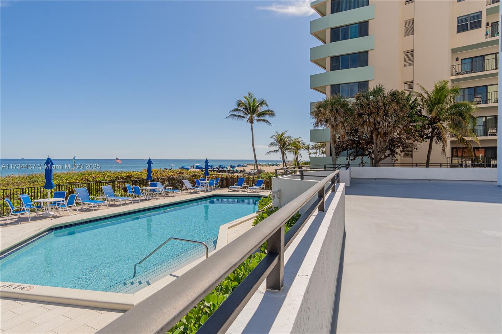Large, remodeled condo with great ocean views on the sand in Pompano Beach. Remodeled kitchen with granite & stainless-steel appliances. Complete hurricane impact windows & doors. Bedrooms are spacious & comfortable. Both bathrooms with granite countertops. Two balconies north & south. Washer & dryer in unit. Recent A/C. The 1500 Ocean Club condominium is a 10-story oceanfront boutique building on the sand where you step right out the back door and right onto the beach. Amenities include a heated swimming pool overlooking the ocean, a fitness room with hot tub & sauna, a billiard room, & clubhouse room. Pet friendly building (under 20 lbs). This building has its 40-year certification, with a new roof & all assessments paid. Close to all shops, restaurants, golfing tennis, and pickle ball.