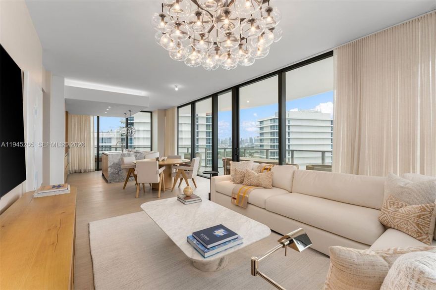 Just bring your toothbrush! Fully furnished, turnkey 3 bedroom, 3.5 bath residence at Five Park offers a rare combination layout with a spectacular 1,000 square foot terrace and breathtaking 180 degree views of Biscayne Bay and the Atlantic Ocean. Private elevator entry, an open chef’s kitchen, and expansive living spaces. The primary suite is complemented by one of the most impressive walk-in closets, designed for elevated everyday living. Located in the heart of South Beach, the building is within walking distance of top restaurants, Whole Foods, the marina, and shopping on Lincoln Road. Enjoy world class amenities including a spa and wellness center, state of the art fitness facility, co-working spaces, concierge and valet services, screening room, café, and exclusive access to a residents only beach club in South of Fifth. Experience elevated luxury living at Five Park, South of Fifth’s newest architectural landmark.