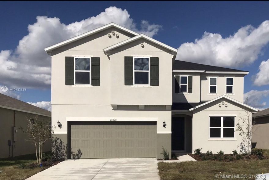 A Huge $ 15,000 price reduction !Built in 2018 featuring 4 bedrooms and 3 1/2 baths 5555 lot size, 2810 sq Open concept floor plan includes a 9'4" first floor ceiling,with an oversized great room prewiring for 7 speakers and downstairs bedroom w/ full bath and a separate 1/2 bath.Large eat at island, 42 inch upper cabinets w/ crown molding and a large pantry, Whirlpool stainless steel appliances with an adjacent nook area. Wrought iron railing leading upstairs,walk-in laundry room. The large master bedroom has a large double door, tray ceiling, prewired for 2 speakers and a huge walk-in closet plenty of space for a sitting area Master bath complete with walk-in shower, garden tub and an executive height vanity with dual sinks covered patio. Centrally located .