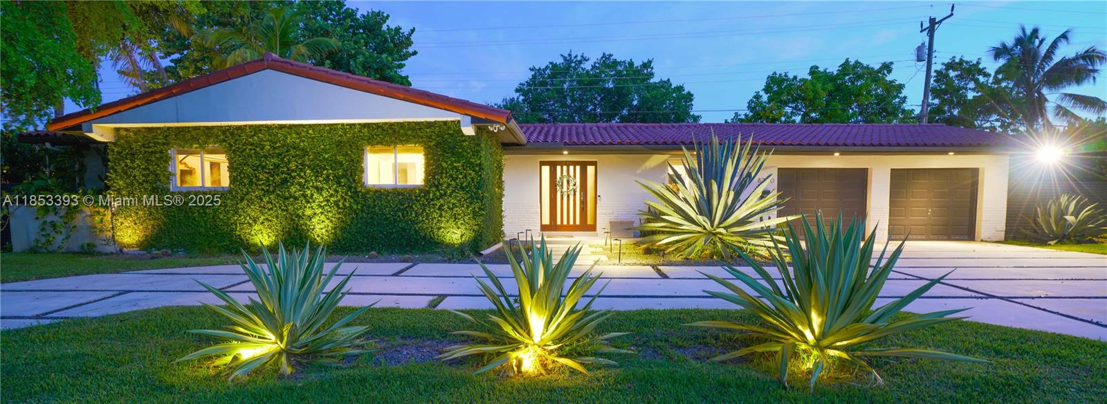 Beautifully maintained and tucked away on a low traffic street of the highly desirable community of Kendallwood. A move-in ready home on a wide canal featuring 3 bed, 2 bath, 2 car garage, impact windows/doors & modern open floor plan w/ mature landscaping thruout. A sleek & updated kitchen w/ quartz counters & stainless steel appliances open up to your outdoor oasis- complete with a covered patio, built-in BBQ, wood-paneled ceiling and an outdoor dining area. Perfect for entertaining! Fully fenced yard with mature hedges for privacy. Additional features include a spacious master bathroom, walk-in closets in two bedrooms, naturally bright throughout. A rare blend of style and comfort. Centrally located just a half mile from Baptist Hospital and Dadeland Mall & main highways.