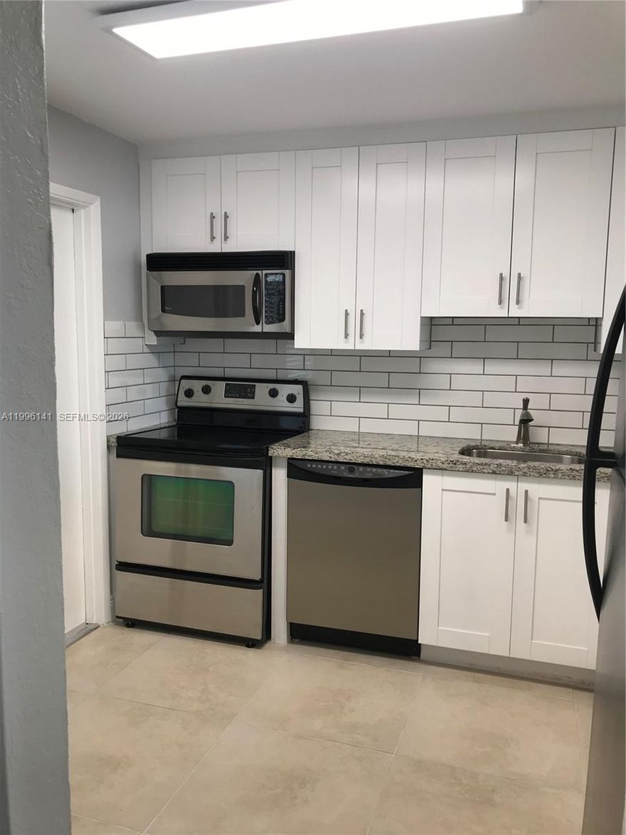 Amazing!!!, completely remodeled unit,spacious closets ,freshly painted with new tile floors brand new screen in the balcony to enjoy a Wonderful relaxing view.Building is close to supermarkets, major highways and best schools in the area.There is a pool, tennis court, gym and BBQ area!.Any age is welcomed;JUST ONE PARKING SPACE  , visitors parking, NO PETS