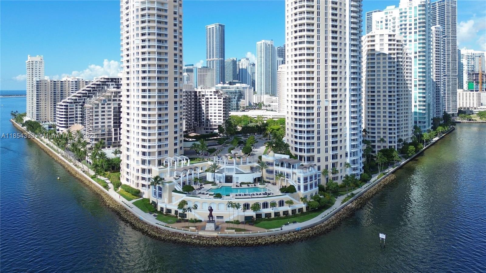 Miami living with this stunning 2 bedrooms, 2bathroom waterfront condo located in the exclusive Brickell Key. 1,763 SQFT two oversized terraces offering breathtaking water views, this home is designed for seamless indoor-outdoor living. Spacious layout featuring a massive walk-in closet, and a sleek modern kitchen equipped with brand-new stainless steel appliances including a refrigerator, oven, and microwave. Assigned parking space is located on the same floor.
Resort style amenities such as a waterfront pool, two story fitness center overlooking the water. Sauna, BBQ area, Tennis court, EV charging stations, and 24-hour concierge service. Gated and a covered access to the boardwalk that encircles the island, connecting you to shops, dining, and much more.