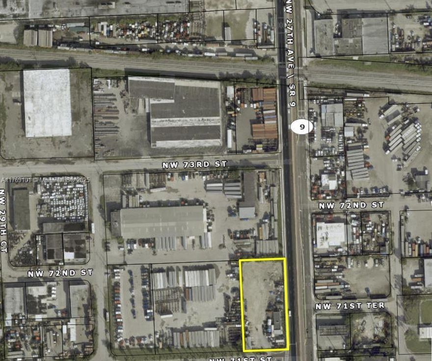Almost 1 Acre with 300 feet of highly desirable 27th Avenue frontage in the Miami-Hialeah submarket. 1,681 sq. ft. of building. Close to Seaport & Airport. BU3 Industrial (7062) Zoning with Auto /Marine Land Use.