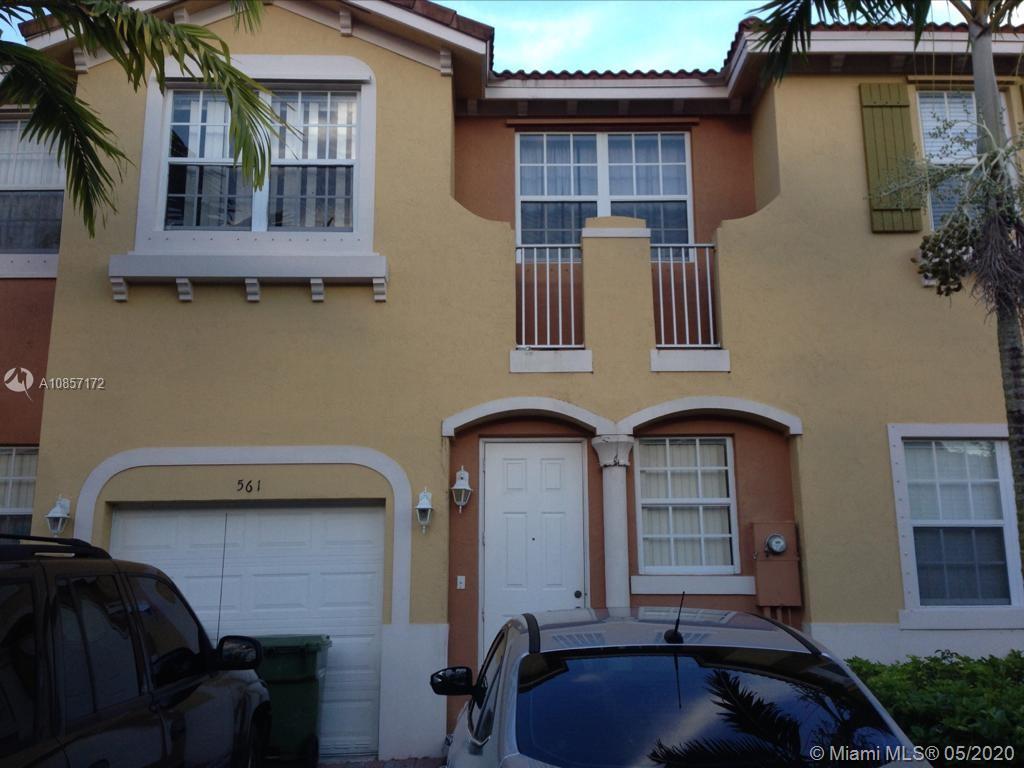 FOR RENT SPACIOUS TOWNHOUSE 4 BED-3 BATHS, IN LOVELY COMMUNITYOF PORTOFINO VILLAS WEST. ONE BEDROOM AND BATHROOM DOWNSTAIRS. BEAUTIFUL YARD WITH CANAL VIEW. COMMUNITY OFFERS 24 SURVEILLANCE AND COMMUNITY POOL, CLOSE TO THE TURPIKE, GREAT SCHOOLS, SHOPING AND DINING. EASY TO SHOW