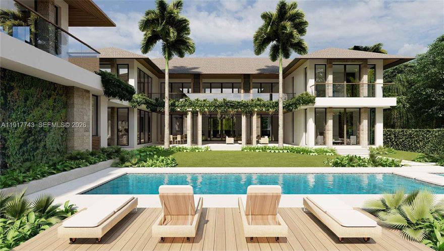 Casa Antibes represents the finest in Coral Gables luxury living. This 10,365 sq.ft. new-construction residence on Sunset Drive is designed by CMA Design Studio / César Molina and developed by Arcca Group. Set on a 20,350 sq.ft. lot, the property offers 5 bedrooms, 8 full baths, 2 half baths, and multiple entertainment areas including two family rooms, a media room, private study, and staff suite. Outdoor living features a resort-style pool, covered terraces, BBQ area, and wellness space with private gym, an architectural masterpiece that sets a new standard for contemporary luxury in Coral Gables. State-of-the-art Savant smart home automation throughout, featuring 19-zone audio, home cinema, smart lighting, security, and climate control. Delivery scheduled for second quarter 2026. For Showings please see Broker Remarks.