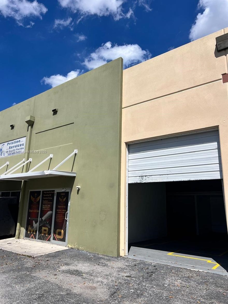 Available now, 1,075?sq?ft warehouse unit is in excellent condition and ready for immediate occupancy. The property features a private office on the ground floor and a second office upstairs, both equipped with air conditioning for year-round comfort. It also includes a mezzanine level, which currently does not have confirmed permits,. Additional features include: 10-foot-high warehouse roll-up door, ADA-compliant restroom, functional layout ideal for storage, light manufacturing, or distribution. Located in one of Medley’s most active industrial hubs, this unit offers quick access to major highways, including Palmetto Expressway, Florida’s Turnpike, and Okeechobee Road. Perfect opportunity for businesses needing flexible industrial space with office use. Schedule your visit today!