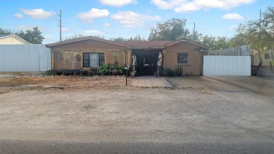 INVESTOR SPECIAL! 3 bedroom, 2 bathroom property featuring tile flooring throughout. The interior is original a true blank canvas ready for your personal touch. Property needs updating and is ideal for cash buyers only. Sold AS-IS. Great opportunity for investors or buyers looking to renovate and add value. Conveniently located near schools, shopping, and public transportation. Seller is motivated! Showing required. NO SIGHT UNSEEN OFFERS ACCEPTED.