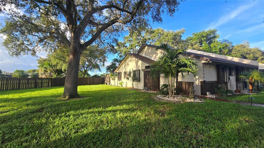 A rare find! This exceptional 3-bedroom, 2-bathroom corner lot home is a sanctuary of style and function. From the moment you arrive, the professionally landscaped, private backyard—with its maintenance-free artificial turf and custom wall bar—invites you to relax and unwind. Inside, thoughtful upgrades abound, including custom 4-panel doors that elevate the ambiance of each bedroom. Both bathrooms have been completely remodeled, and every room features a custom-designed closet, offering smart storage that complements the chic design. A new roof in 2025 provides assurance and adds to the home's value. Among other additional upgrades.