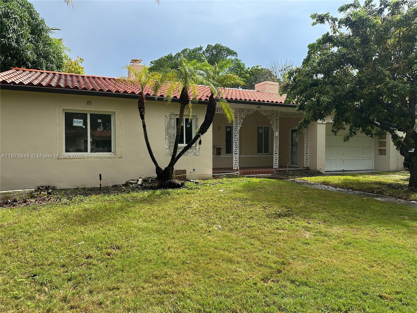 Investor Special or Make it your Own in Miami Shores! Located in the highly desirable and upscale Miami Shores, east of Biscayne Blvd. This 3-bedroom, 2-bathroom home offers 2,494 sq. ft. of interior space and incredible potential. The property was purchased by an investor to undergo a full renovation—some upgrades have already been completed, including new hurricane-impact windows and doors—but it remains a blank canvas awaiting your finishing touches. Plans are available for review, and the spacious yard provides room for a future pool. Featuring classic Spanish architecture, this home is ready for a visionary buyer to restore and complete. Buyers are responsible for their own due diligence. Great opportunity to live in one of Miami’s most sought-after neighborhoods!