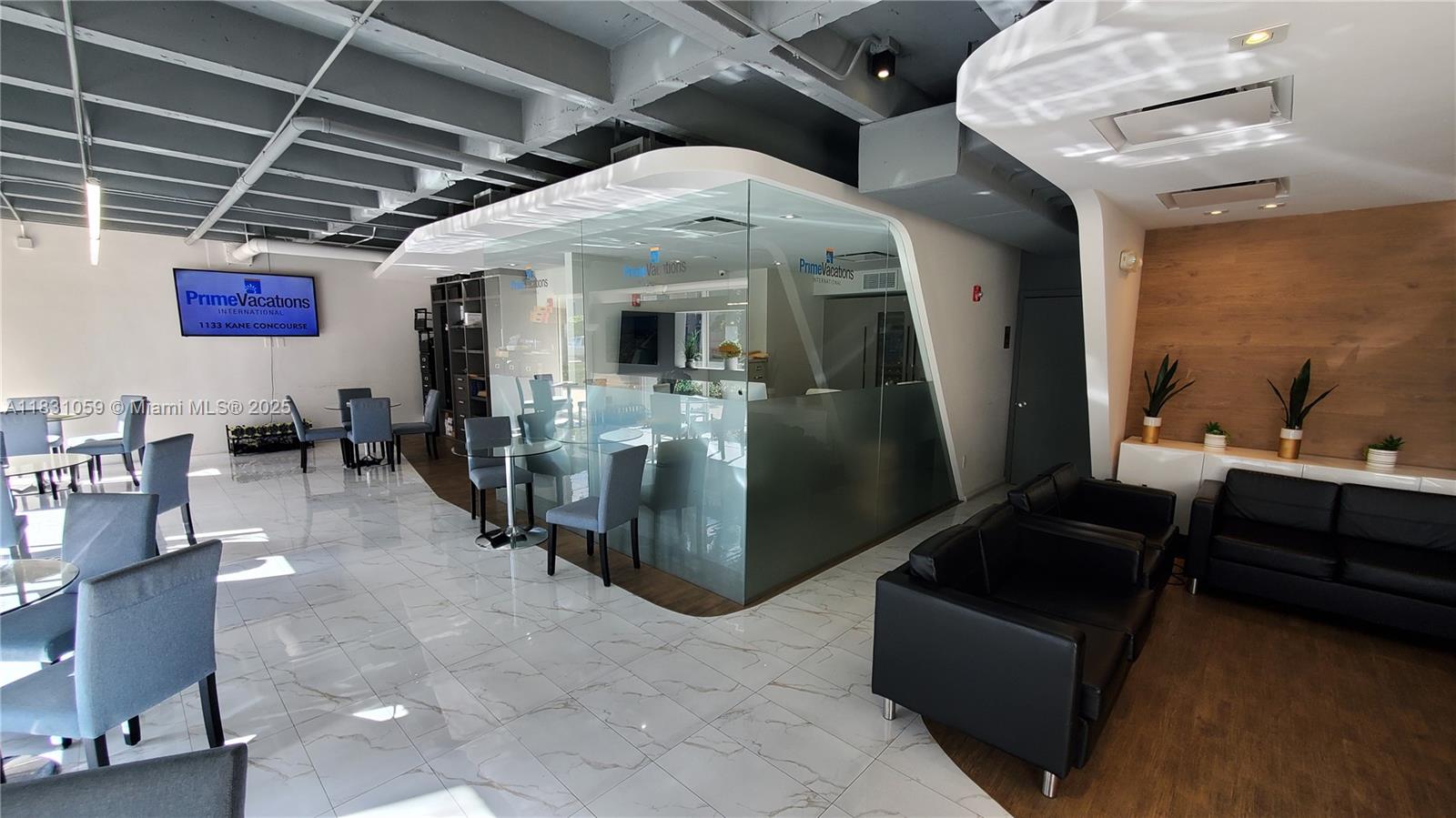Ground Floor Professional or Retail Space with 45 feet of Floor to Ceiling Frontage on Kane Concourse. This property is ideal for any type of business that can benefit from a high visibility location with strong traffic counts and pedestrian traffic. Steps away from the new "The Well" project, Bal Harbour Shops, restaurants, retail and much more. Safe, Elegant, and Exclusive. Call Milton Raijman to set up an in person visit.