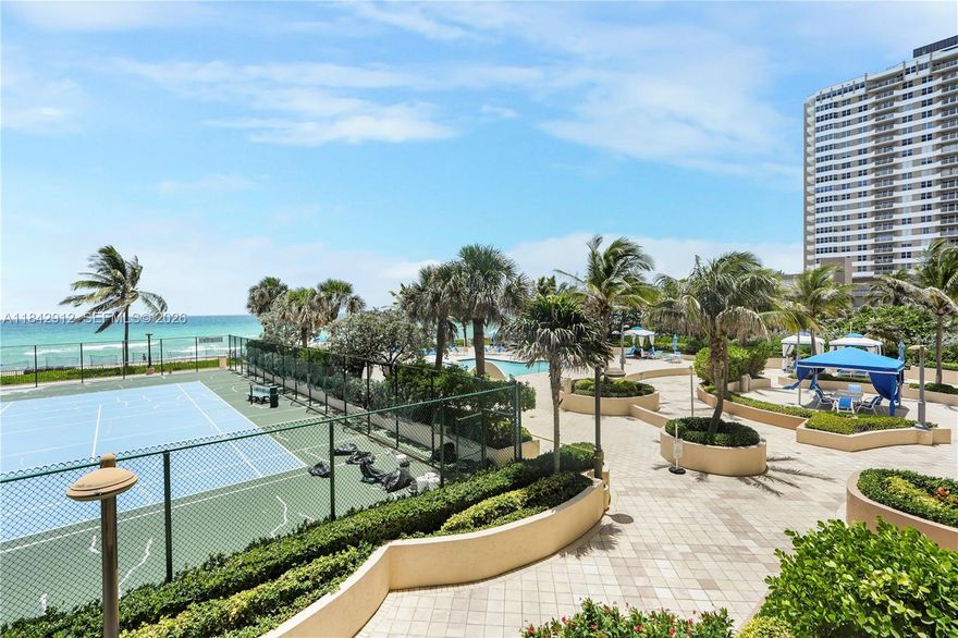 Welcome to oceanfront living at Malaga Towers! Unit 3D is a rare corner condo offering 2 bedrooms, 2 baths, and stunning direct ocean views from a spacious wraparound balcony. Located on a desirable low floor, this bright and airy residence features oversized windows, an open living area, split-bedroom layout, and ample closet space. The condo is in mostly original condition, offering a fantastic opportunity to renovate and personalize. Enjoy resort-style amenities including beachfront pool, fitness center, sauna, tennis courts, valet, 24/7 security, and more — all in a well-managed building in the heart of Hallandale Beach. Whether for full-time living or a seasonal escape, this is your chance to own a front-row seat to the Atlantic. Very rare in Malaga.