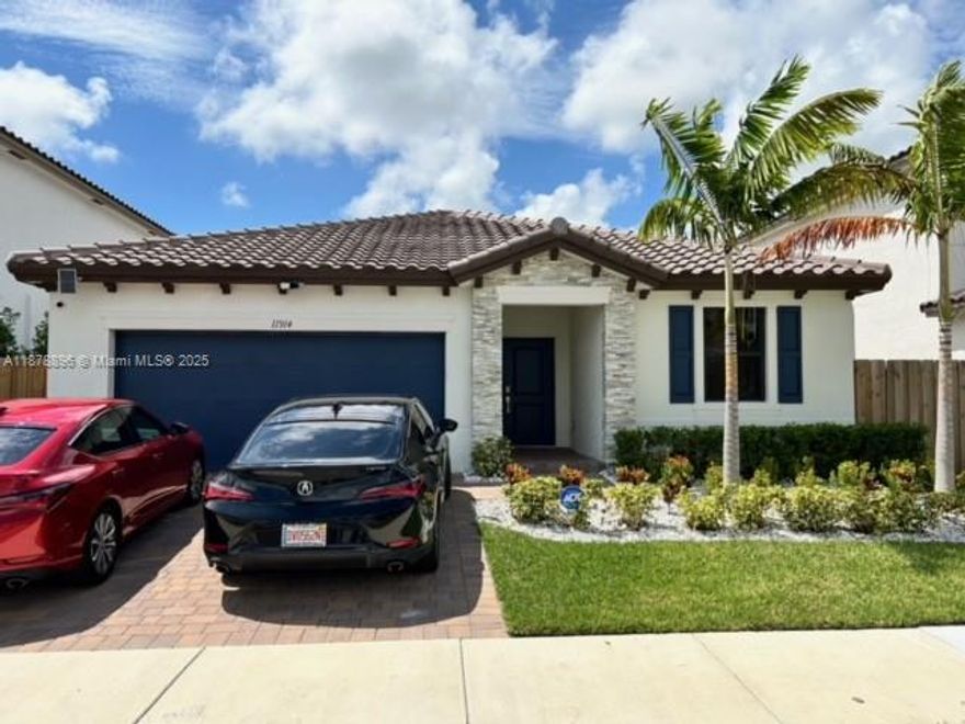 Nestled in the tranquil Estates at Silver Palm community, this modern 3 Bedroom, 2.5 Bathroom home offers a perfect blend of comfort and convenience. Built in 2023, this spacious residence features a functional layout ideal for both relaxation and entertaining. Alarm system and security cameras installed. Enjoy the resort style amenities of Silver Palms, including a state of the art clubhouse, swimming pool, fitness center, and kids splash pad. Plus, you're moments away from Black Point Marina, Homestead Air Reserve Base, and the vibrant Homestead Bayfront Park and Marina. Don't miss this opportunity to make this beautiful home your new sanctuary.