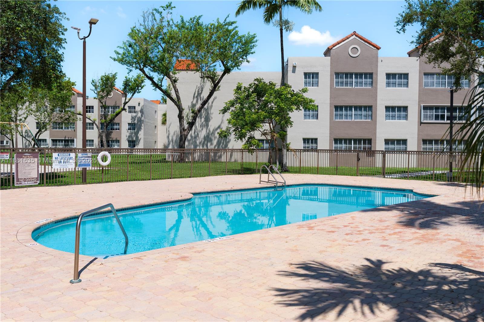 Beautiful and spacious 3 bedrooms with 2 bathrooms unit. Well maintained Mirassou community near Country Club. Community is fully gated with two pools, gym, clubhouse, tennis court. Corner unit is located on the first floor. Unit offers lot of natural light with hurricane protacted impact windows, new kitchen with quartz countertops and SS appliances, freshly painted walls, baseboards, ceilings, doors and closets, updated master and guest bathrooms , tile floors throughout, newer AC unit and water heater, additional closet space. Washer and dryer are inside the unit. Easy access to major highways (Palmetto, I-75, and Turnpike). Welcome home!