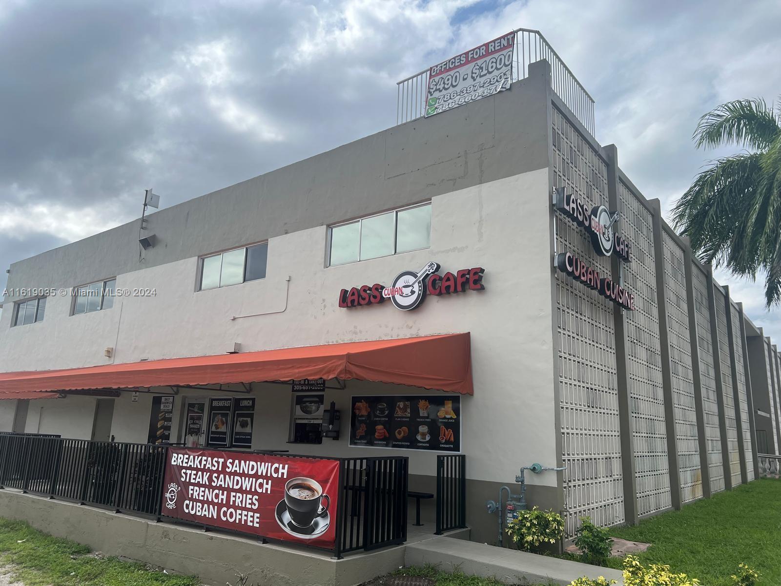 HERE IS YOUR OPPORTUNITY TO OWN AND RARELY FIND A FANTASTIC RESTAURANT SPACE FOR SALE. IT CAN BE A SECOND-GENERATION RESTAURANT OR A GREAT INVESTMENT WITH A VERY GOOD RETURN. CURRENTLY LEASED TO A CUBAN RESTAURANT WITH AN ESTABLISHED CLIENTELE FOR OVER 10 YEARS, MULTIPLE (7) GREASE TRAPS ALREADY INSTALLED AND FRESHLY PAINTED, UPDATED MENUS, IMPACT DOORS AND WINDOWS, ALARM SYSTEM, NEW POS SYSTEM, ALL EQUIPMENT INCLUDED IN THE SALE, THE OWNER IS RENOVATING THE ENTIRE INTERIOR OF THE UNIT, VERY LOW RENT. THIS SPACE IS LOCATED ON THE GROUND FLOOR CORNER OF A COMMERCIAL BUILDING ON NW 2 AVENUE. COVERED OUTDOOR SEATING SPACE RECENTLY RENOVATED, ALL EXTERIOR AWNINGS WILL BE RENOVATED. TWO BATHROOMS AND STORAGE! PLENTY OF GUEST PARKING. A MUST SEE! ALL VISITS AFTER 4 PM.